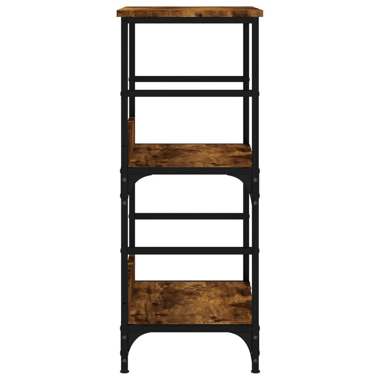 Boekenrek 50x33x82 cm bewerkt hout gerookt eikenkleurig MeubelReus