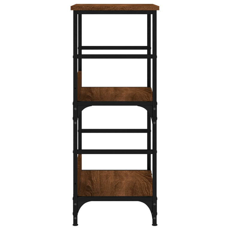 Boekenrek 50x33x82 cm bewerkt hout bruin eikenkleur MeubelReus