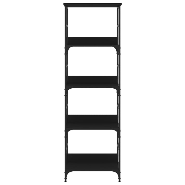 Boekenkast 50x33x153 cm bewerkt hout zwart MeubelReus
