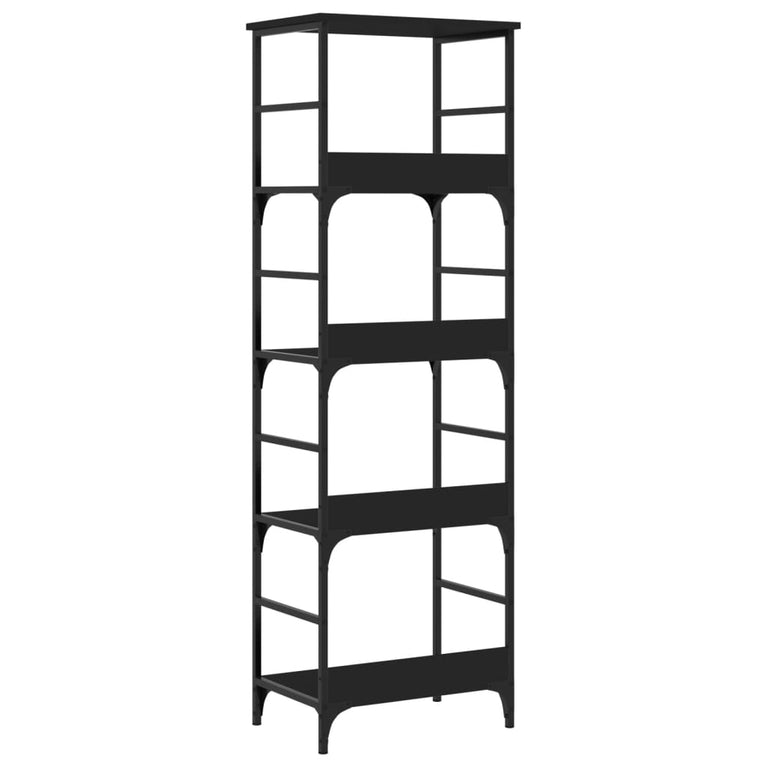 Boekenkast 50x33x153 cm bewerkt hout zwart MeubelReus