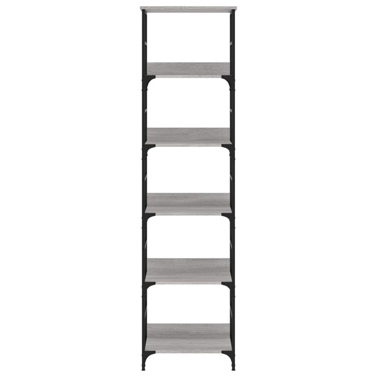 Boekenrek 50x33x188,5 cm bewerkt hout grijs sonoma eikenkleurig MeubelReus