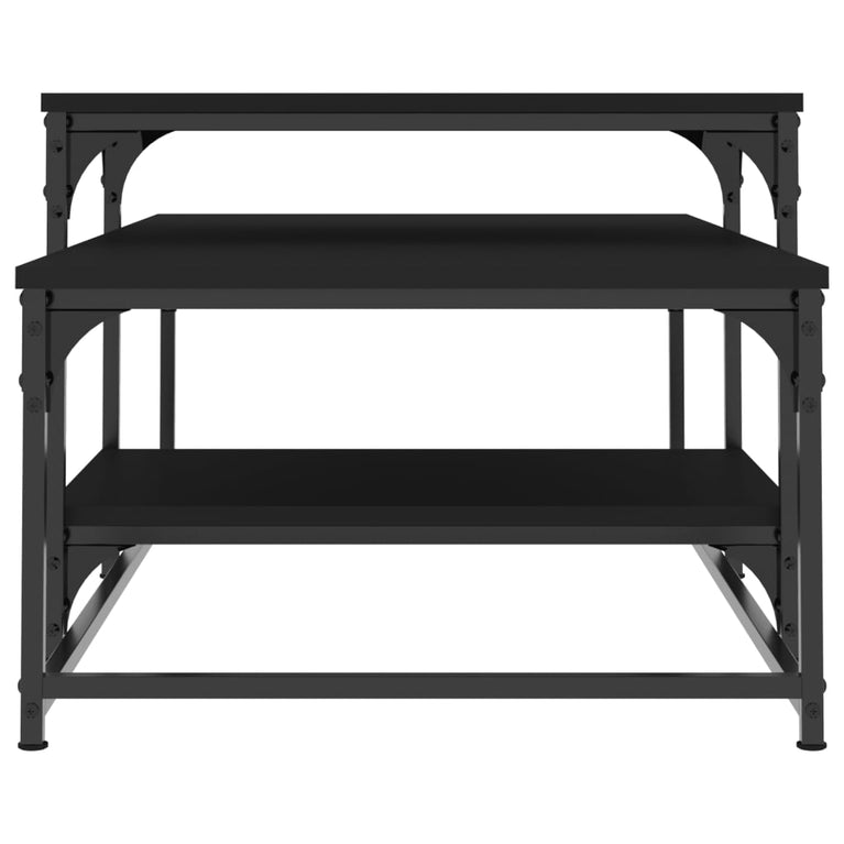 Salontafel 102x60x45 cm bewerkt hout zwart MeubelReus