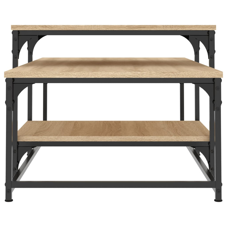 Salontafel 102x60x45 cm bewerkt hout sonoma eikenkleurig MeubelReus