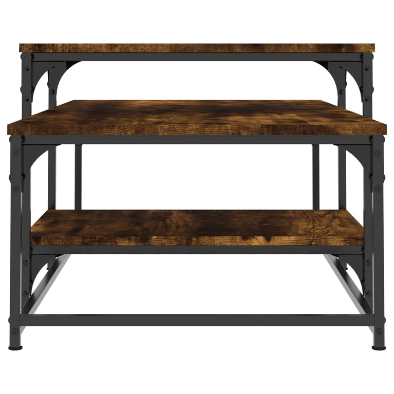 Salontafel 102x60x45 cm bewerkt hout gerookt eikenkleurig MeubelReus