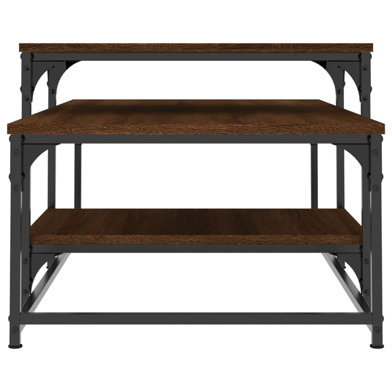 Salontafel 102x60x45 cm bewerkt hout bruin eikenkleur MeubelReus