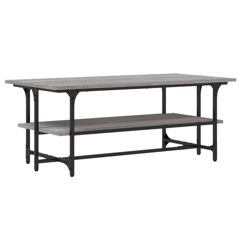 Salontafel 100x50x40 cm bewerkt hout grijs sonoma eikenkleurig MeubelReus