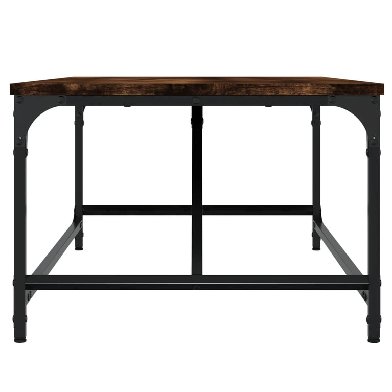 Salontafel 100x50x35 cm bewerkt hout gerookt eikenkleurig MeubelReus