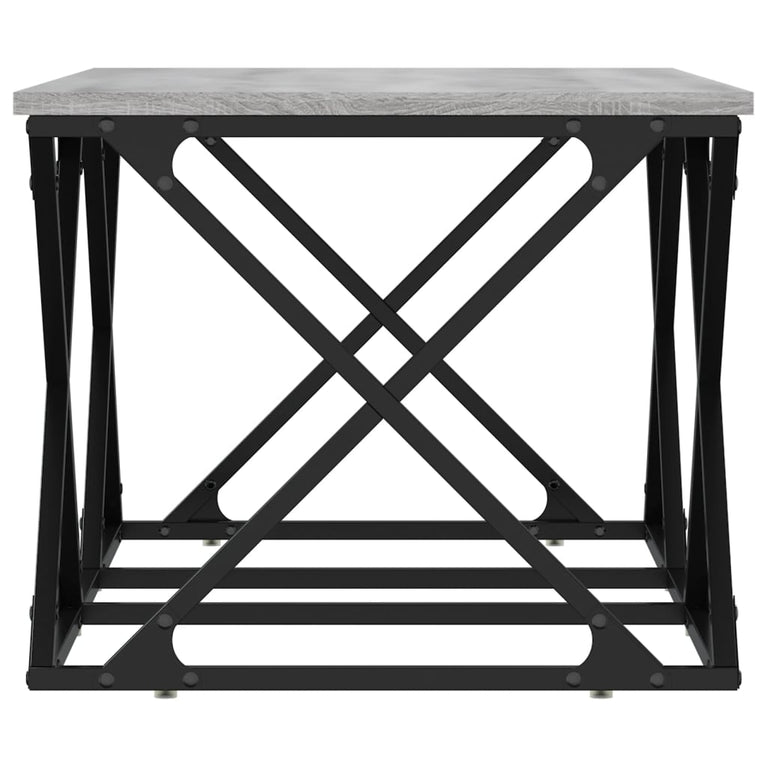 Salontafel 100x49x40 cm bewerkt hout grijs sonoma MeubelReus