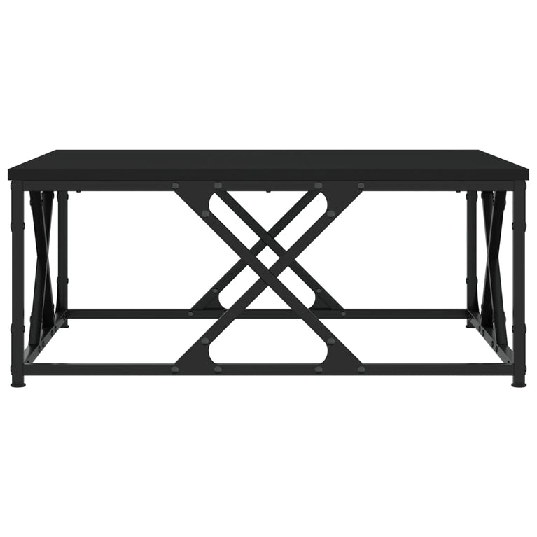 Salontafel 70x70x30 cm bewerkt hout zwart MeubelReus