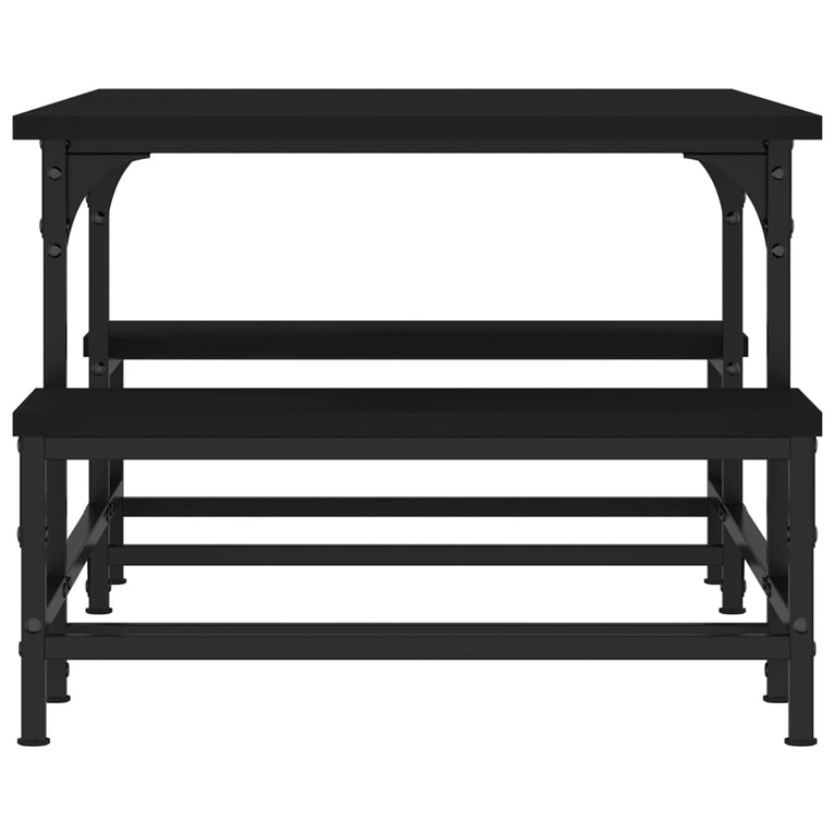 Salontafel 100x50,5x40 cm bewerkt hout zwart MeubelReus