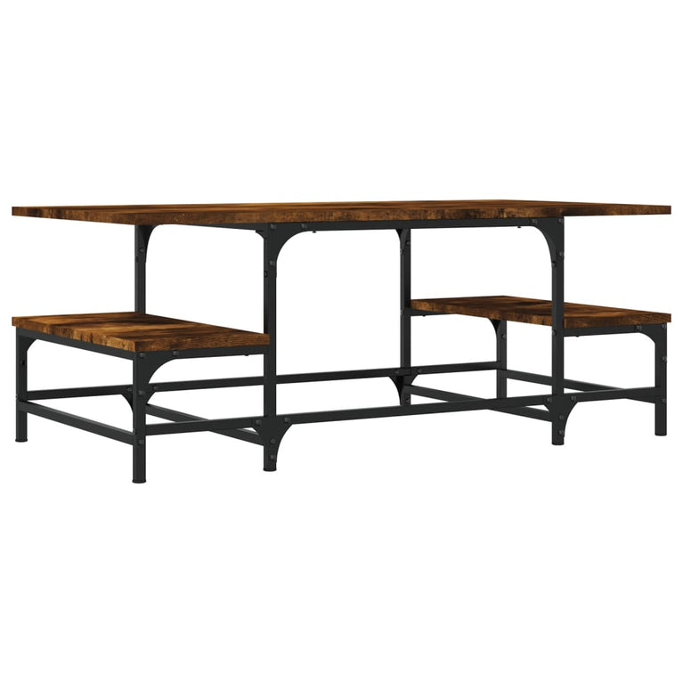 Salontafel 100x50,5x40 cm bewerkt hout gerookt eikenkleurig MeubelReus