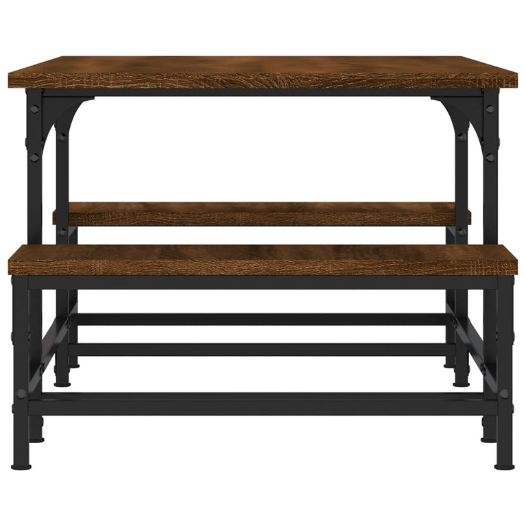 Salontafel 100x50,5x40 cm bewerkt hout bruin eikenkleur MeubelReus