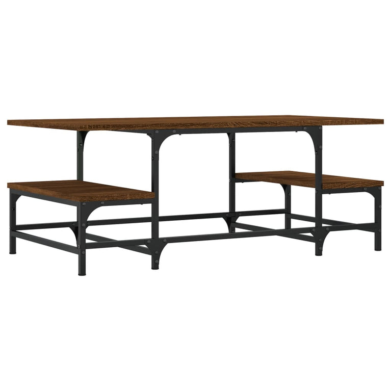 Salontafel 100x50,5x40 cm bewerkt hout bruin eikenkleur MeubelReus