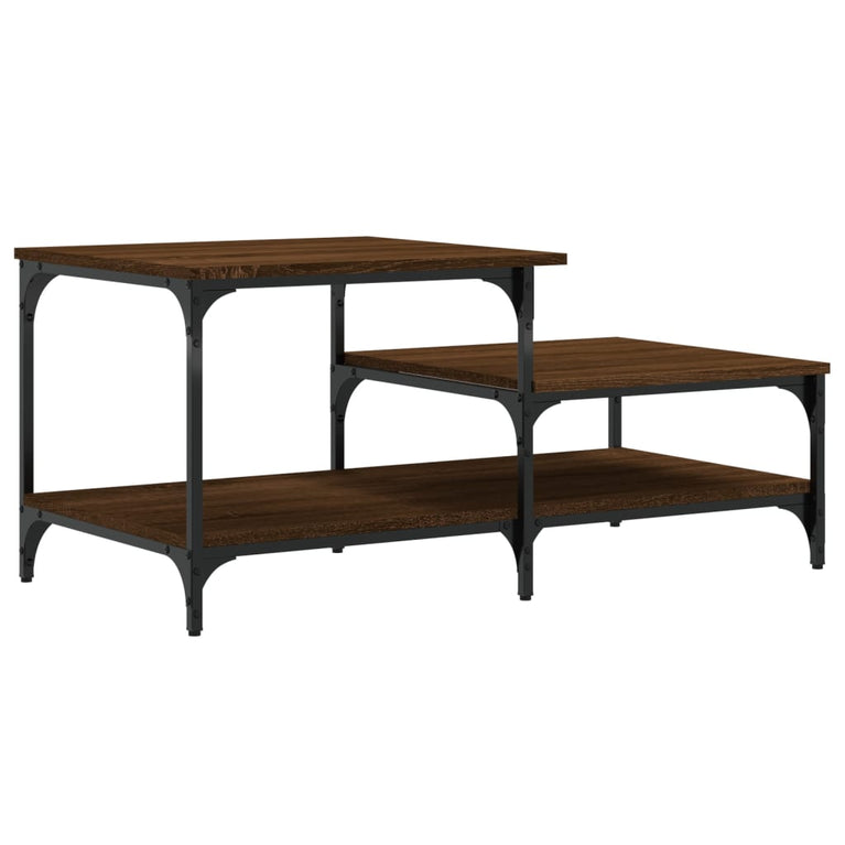 Salontafel 100 x 50,5 x 45 cm bewerkt hout bruin eikenkleur MeubelReus