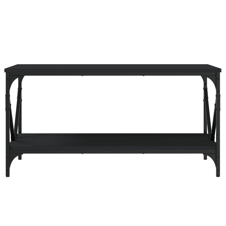 Salontafel 90x50x45 cm bewerkt hout zwart MeubelReus