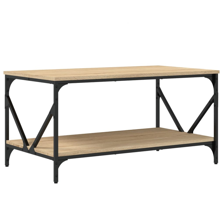 Salontafel 90x50x45 cm bewerkt hout sonoma eikenkleurig MeubelReus