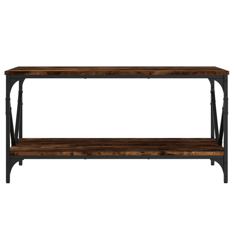 Salontafel 90x50x45 cm bewerkt hout gerookt eikenkleurig MeubelReus