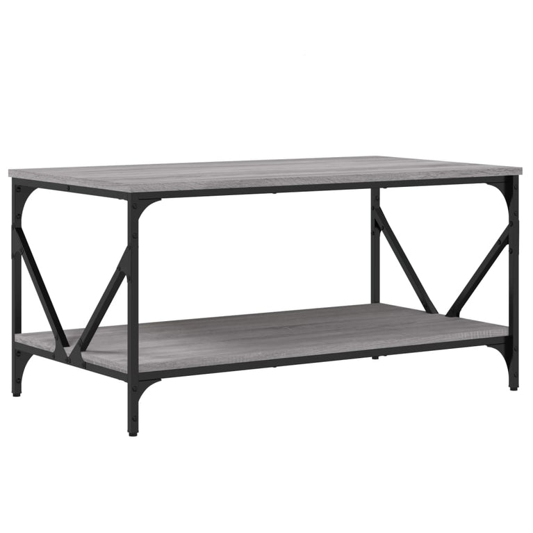 Salontafel 90x50x45 cm bewerkt hout grijs sonoma MeubelReus
