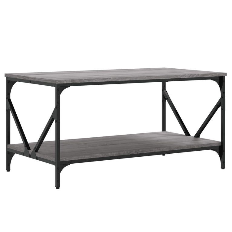 Salontafel 90x50x45 cm bewerkt hout grijs sonoma MeubelReus