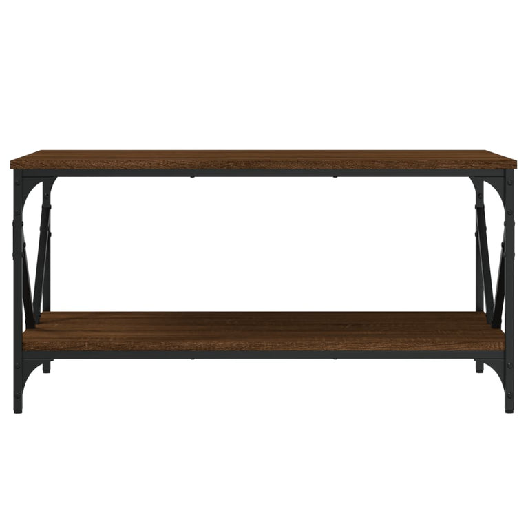 Salontafel 90x50x45 cm bewerkt hout bruin eikenkleur MeubelReus