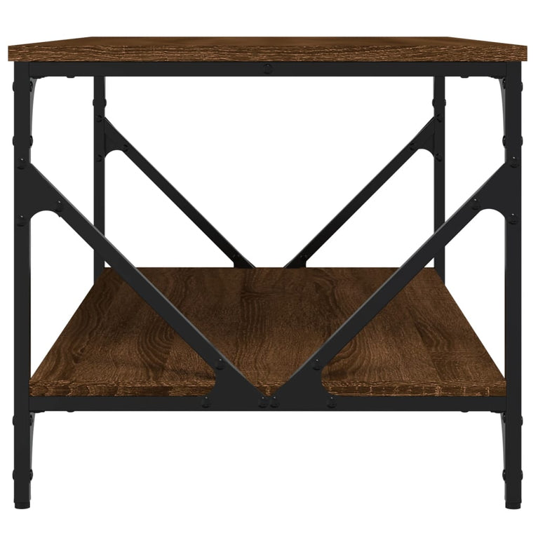 Salontafel 90x50x45 cm bewerkt hout bruin eikenkleur MeubelReus