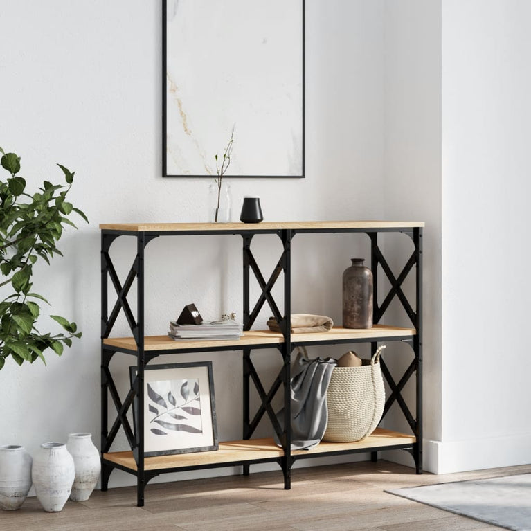 Wandtafel 100x28x80,5 cm bewerkt hout sonoma eikenkleurig MeubelReus