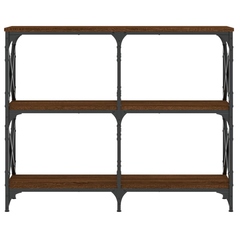 Wandtafel 100x28x80,5 cm bewerkt hout bruin eikenkleur MeubelReus