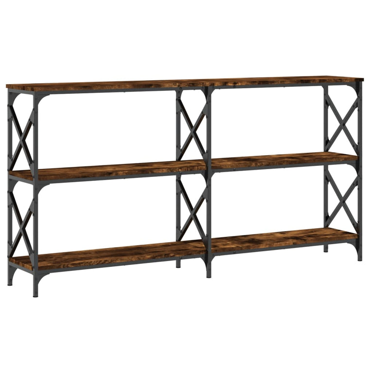 Wandtafel 156x28x80,5 cm bewerkt hout gerookt eikenkleurig MeubelReus