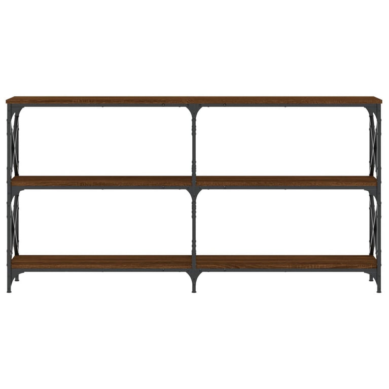 Wandtafel 156x28x80,5 cm bewerkt hout bruin eikenkleur MeubelReus