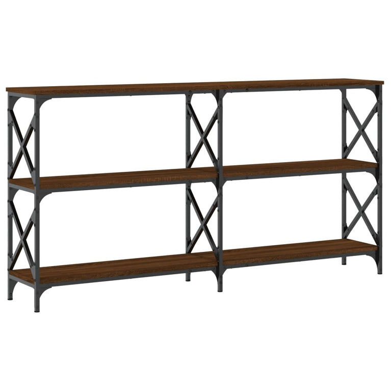 Wandtafel 156x28x80,5 cm bewerkt hout bruin eikenkleur MeubelReus