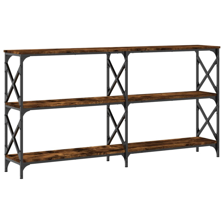 Wandtafel 200x28x80,5 cm bewerkt hout gerookt eikenkleurig MeubelReus