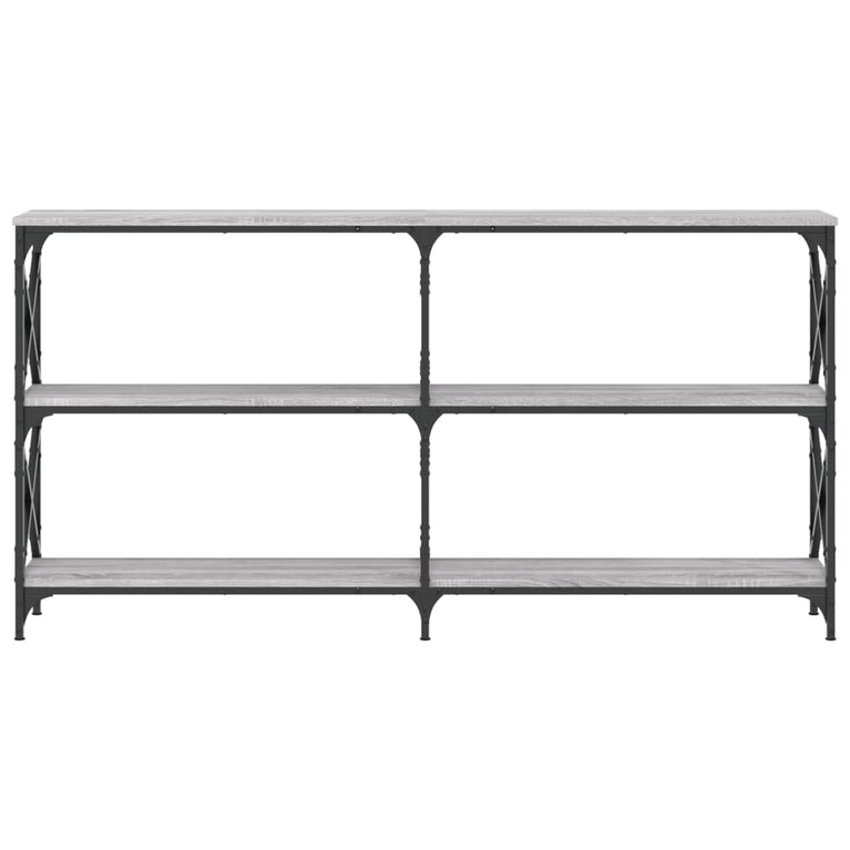 Wandtafel 200x28x80,5 cm bewerkt hout grijs sonoma eikenkleurig MeubelReus