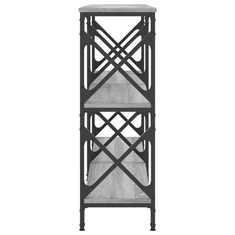 Wandtafel 200x28x80,5 cm bewerkt hout grijs sonoma eikenkleurig MeubelReus
