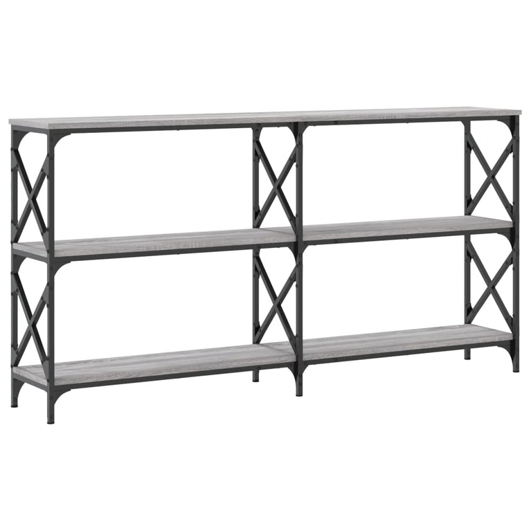 Wandtafel 200x28x80,5 cm bewerkt hout grijs sonoma eikenkleurig MeubelReus