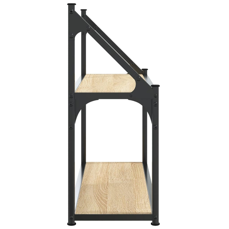 Wandrek 2-laags 60x21x51 cm bewerkt hout sonoma eikenkleurig MeubelReus