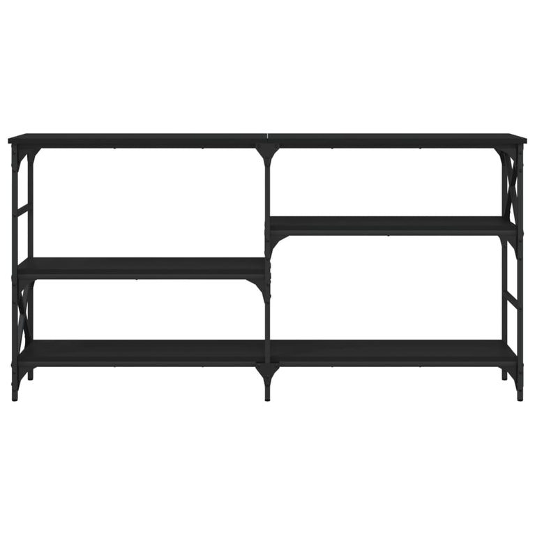 Wandtafel 150x29x76,5 cm bewerkt hout zwart MeubelReus
