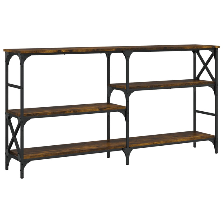 Wandtafel 150x29x76,5 cm bewerkt hout gerookt eikenkleurig MeubelReus