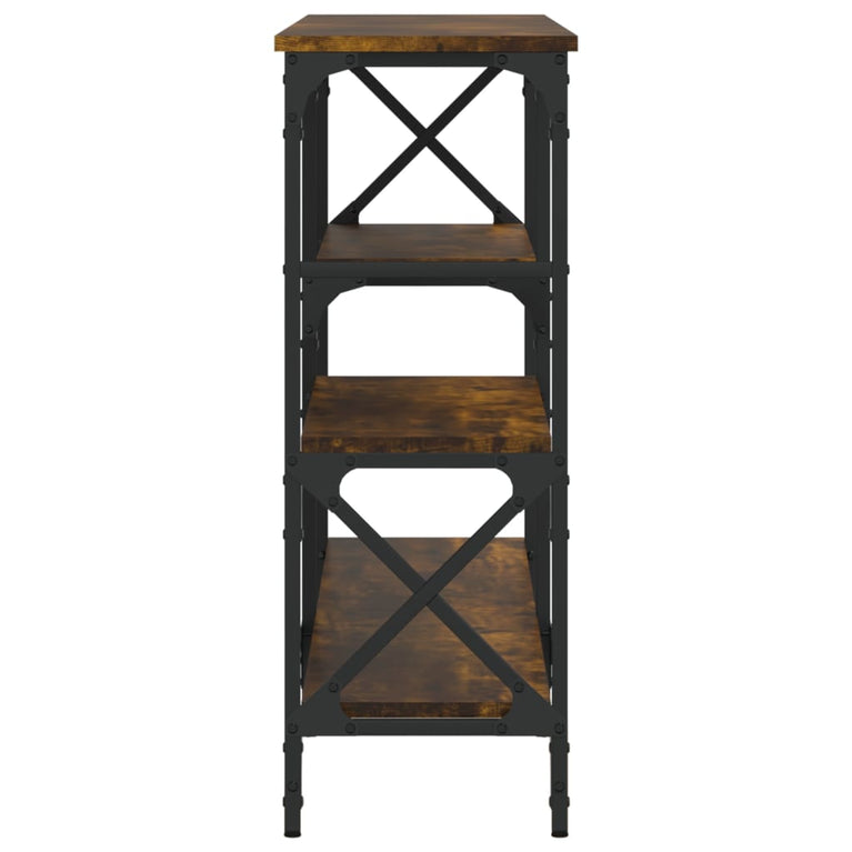 Wandtafel 150x29x76,5 cm bewerkt hout gerookt eikenkleurig MeubelReus