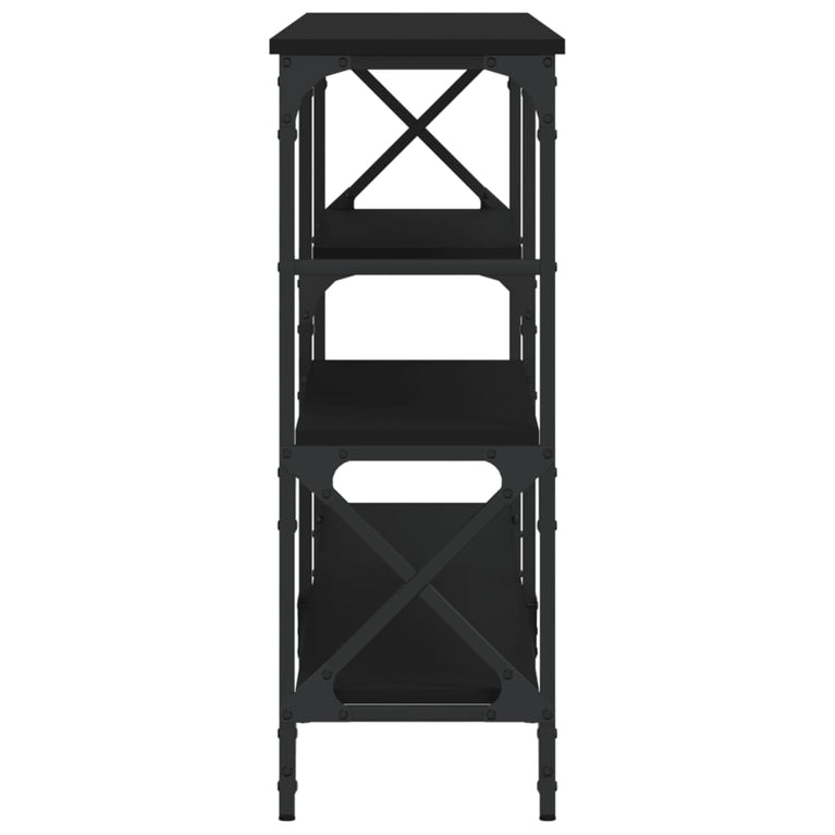 Wandtafel 180x29x76,5 cm bewerkt hout zwart MeubelReus