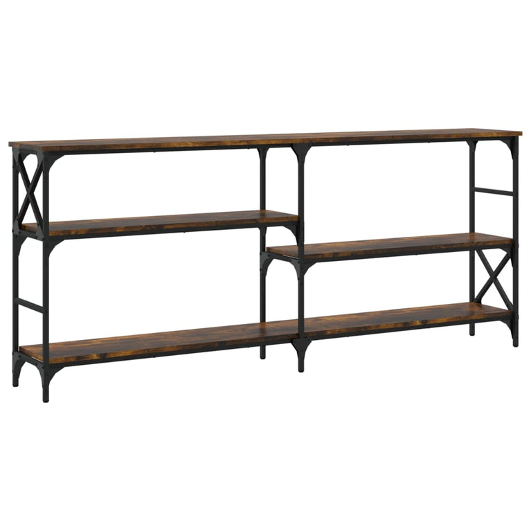 Wandtafel 180x29x76,5 cm bewerkt hout gerookt eikenkleurig MeubelReus