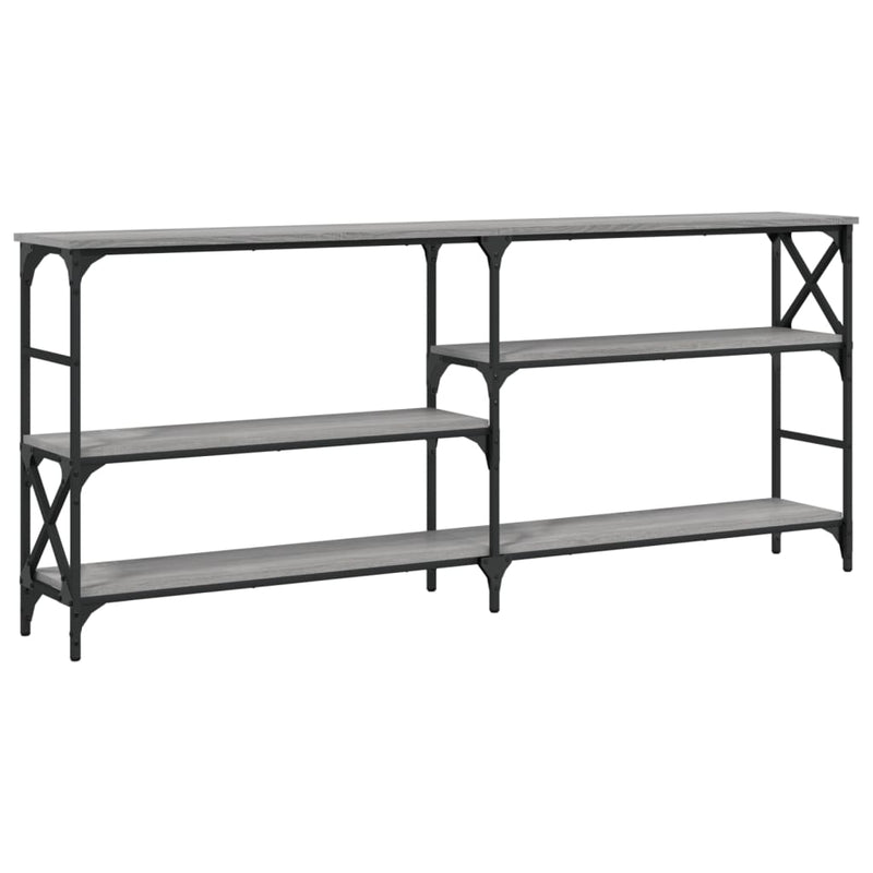 Wandtafel 180x29x76,5 cm bewerkt hout grijs sonoma eikenkleurig MeubelReus