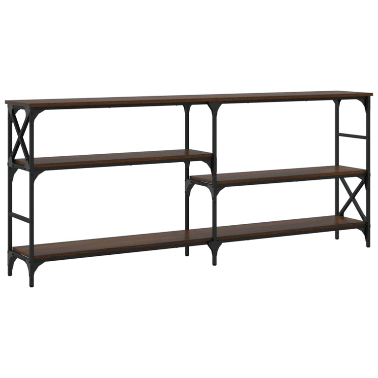 Wandtafel 180x29x76,5 cm bewerkt hout bruin eikenkleur MeubelReus