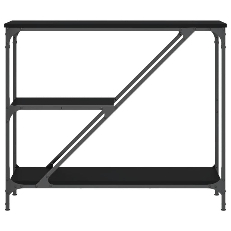 Wandtafel 88,5x30x75 cm bewerkt hout zwart MeubelReus