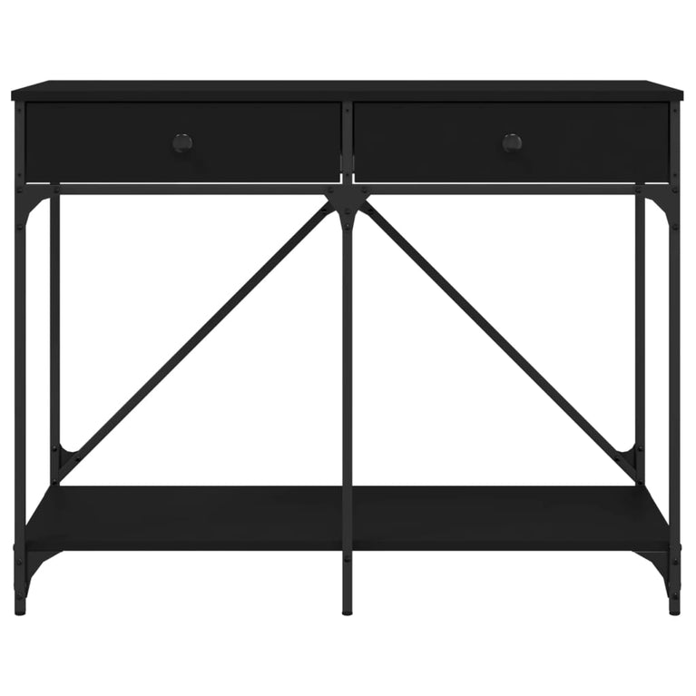 Wandtafel 100x39x78,5 cm bewerkt hout zwart MeubelReus