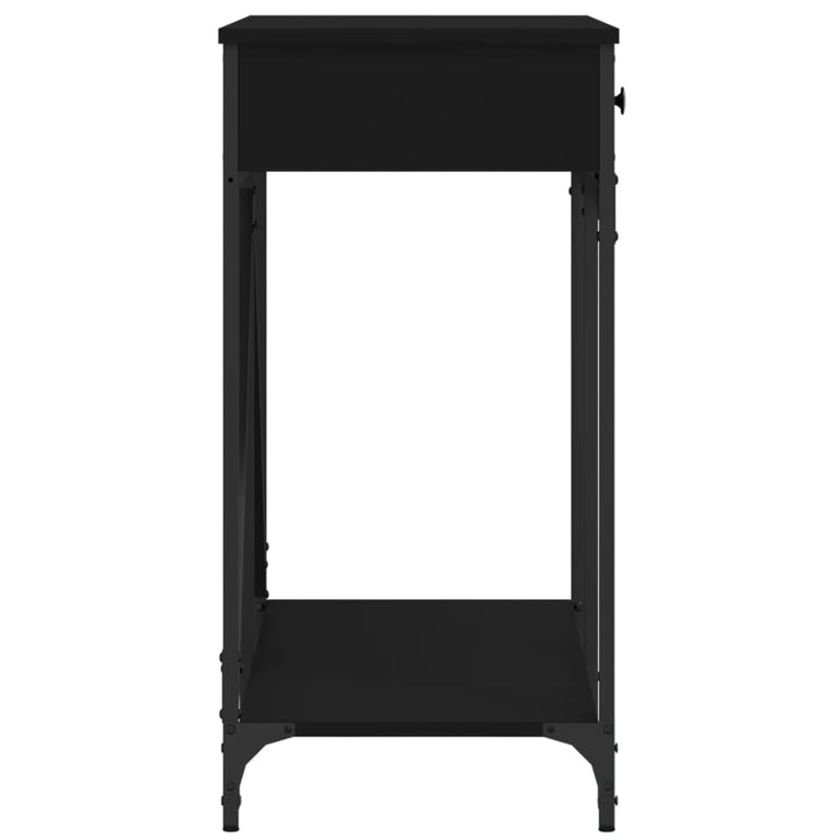 Wandtafel 100x39x78,5 cm bewerkt hout zwart MeubelReus