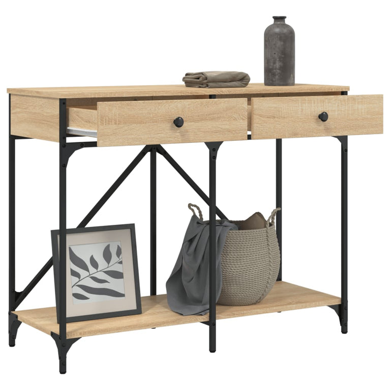 Wandtafel 100x39x78,5 cm bewerkt hout sonoma eikenkleurig MeubelReus