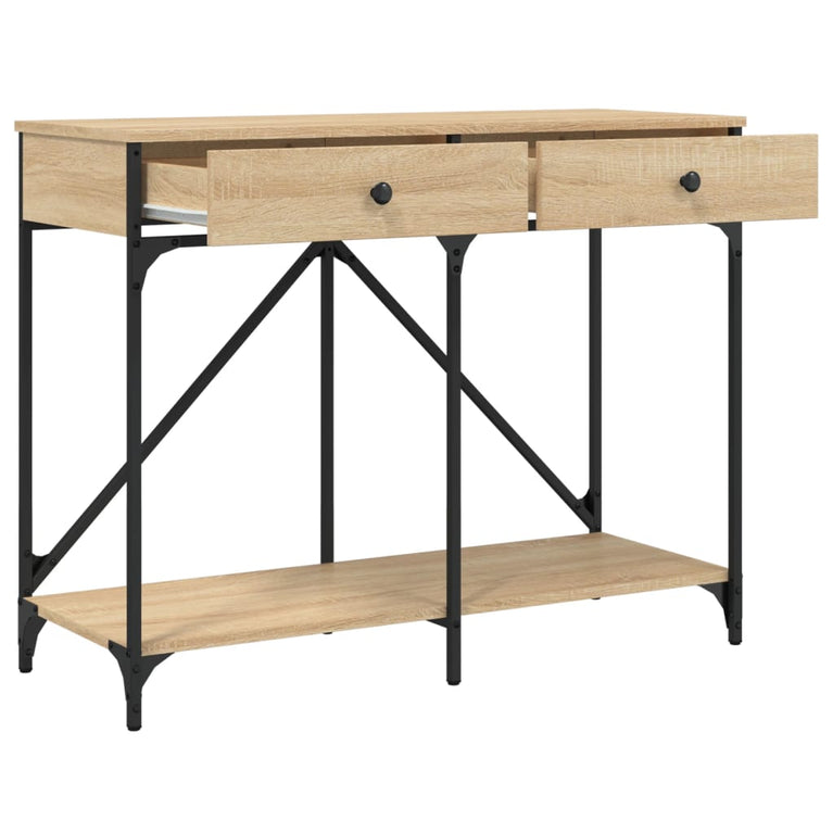 Wandtafel 100x39x78,5 cm bewerkt hout sonoma eikenkleurig MeubelReus