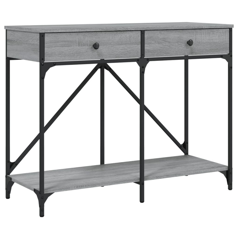 Wandtafel 100x39x78,5 cm bewerkt hout grijs sonoma eikenkleurig MeubelReus