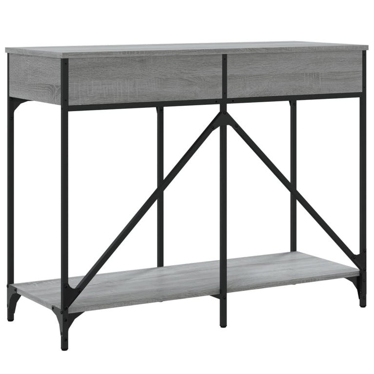 Wandtafel 100x39x78,5 cm bewerkt hout grijs sonoma eikenkleurig MeubelReus