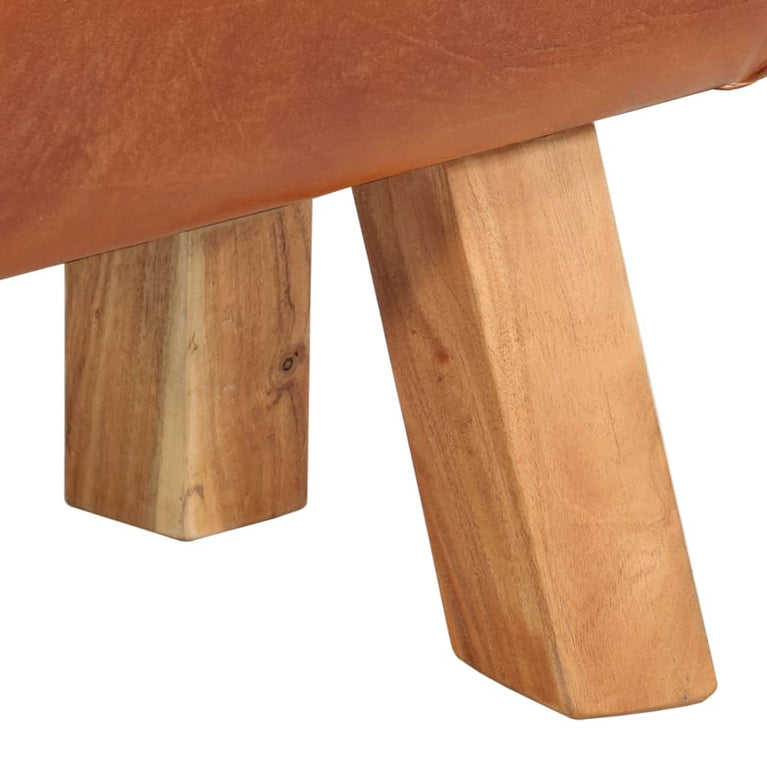Gymbok 110 cm echt leer bruin